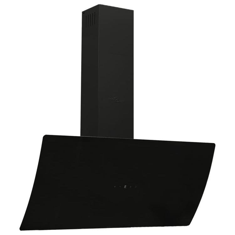 Vidaxl wandafzuigkap 90 cm staal en gehard glas zwart