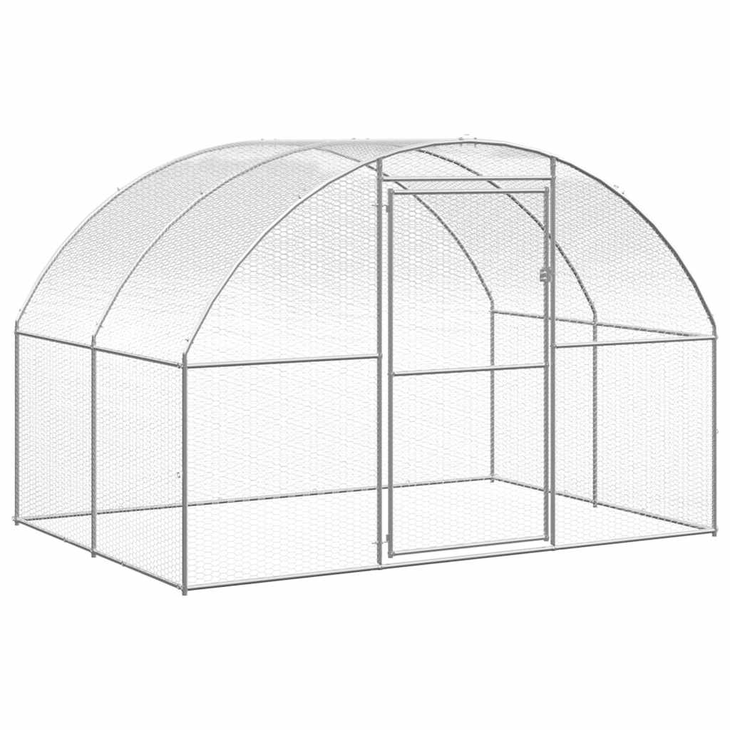Vidaxl kippenren 3x2x2 m gegalvaniseerd staal