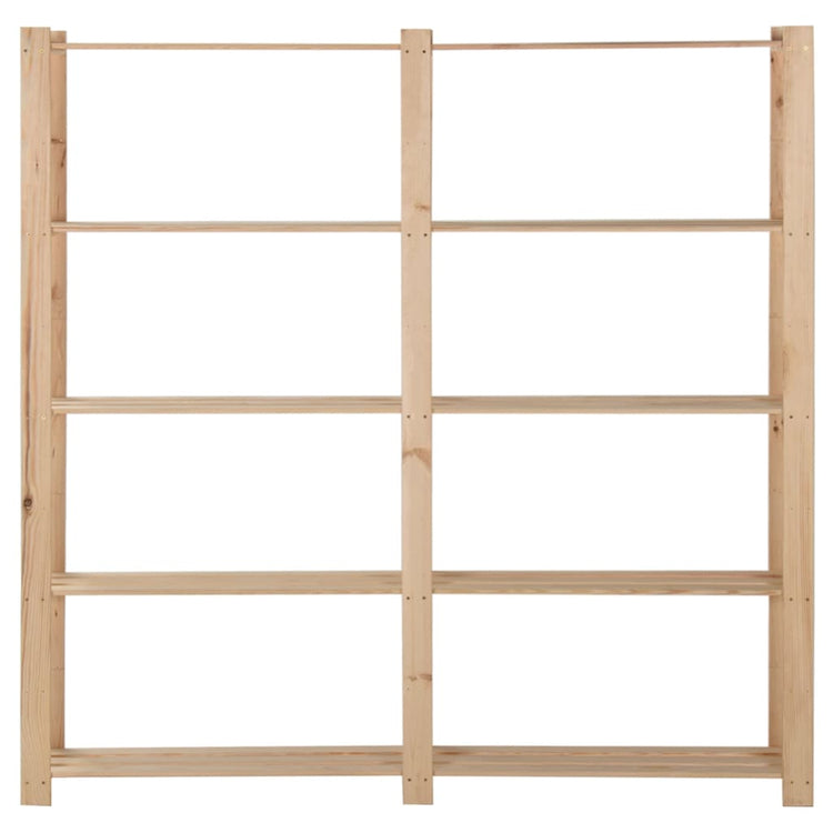 Vidaxl opbergrek 5-laags 170x28,5x170 cm massief grenenhout