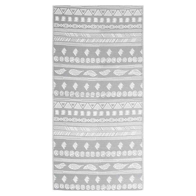 Vidaxl buitenkleed arakil 80x150 cm polypropeen grijs