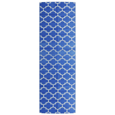 Vidaxl buitenkleed arakil 80x250 cm polypropeen blauw