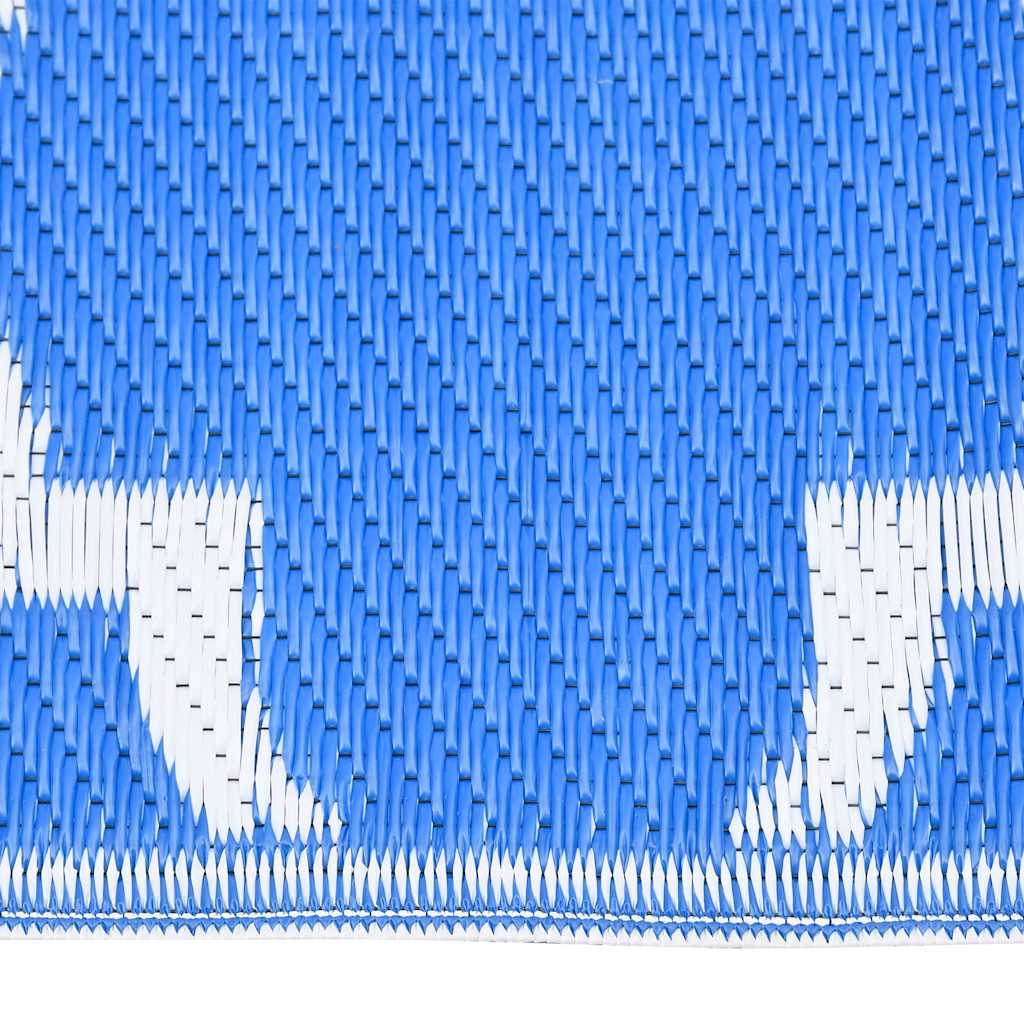 Vidaxl buitenkleed arakil 120x180 cm polypropeen blauw