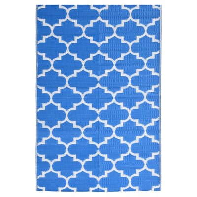 Vidaxl buitenkleed arakil 190x290 cm polypropeen blauw