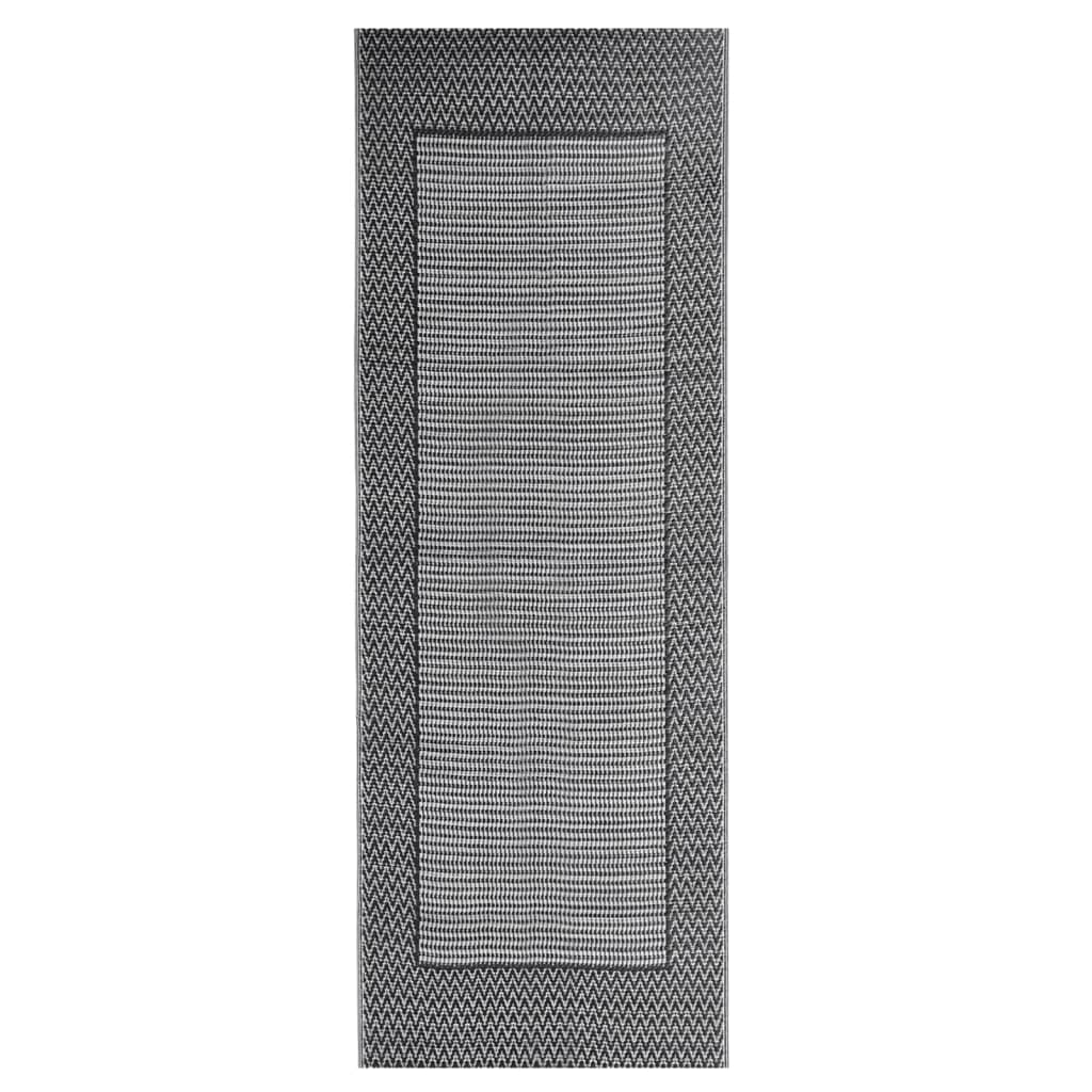Vidaxl buitenkleed arakil 80x250 cm polypropeen zwart