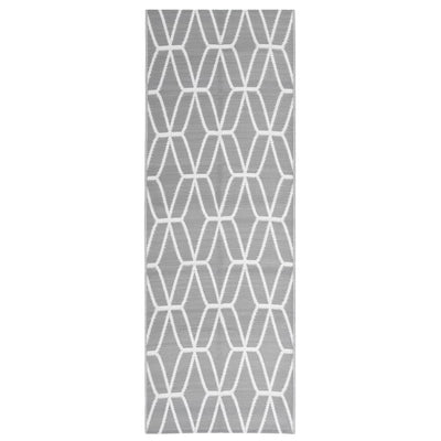 Vidaxl buitenkleed arakil 80x250 cm polypropeen grijs