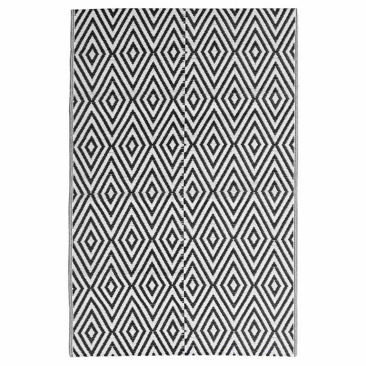 Vidaxl buitenkleed arakil 140x200 cm polypropeen zwart