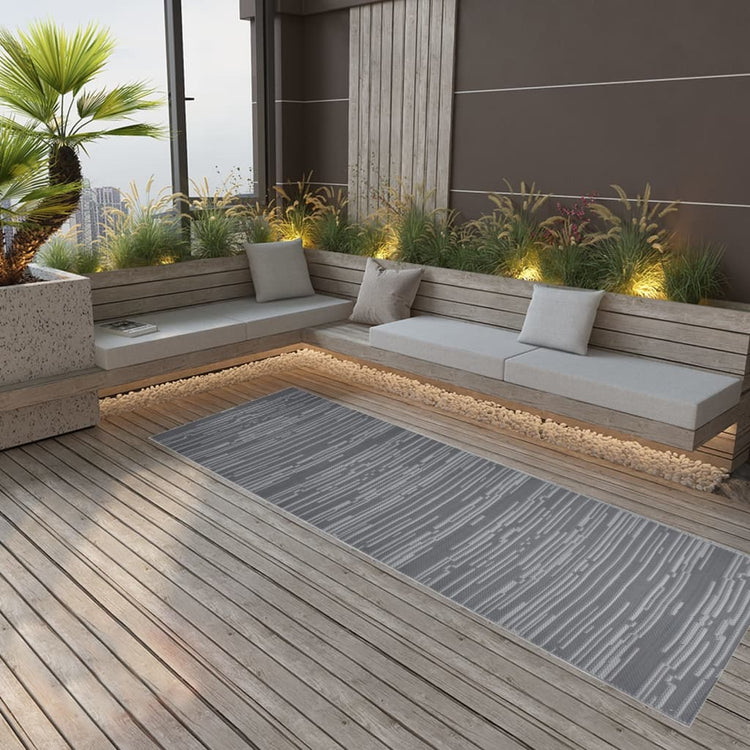 Vidaxl buitenkleed arakil 80x250 cm polypropeen antracietkleurig