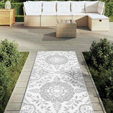 Vidaxl buitenkleed arakil 80x250 cm polypropeen lichtgrijs - afbeelding 1