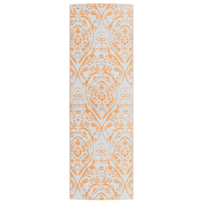 Vidaxl buitenkleed arakil 80x250 cm pp oranje en wit
