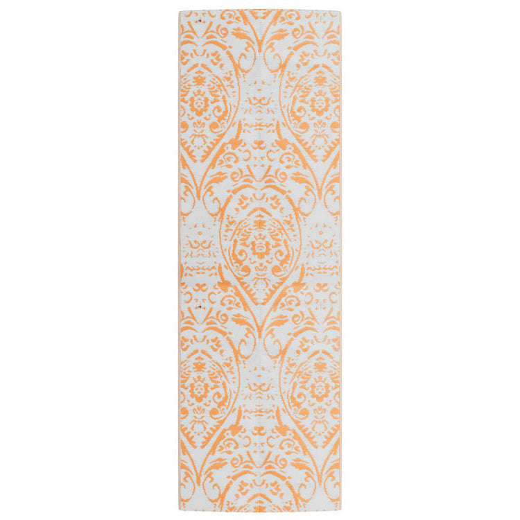 Vidaxl buitenkleed arakil 80x250 cm pp oranje en wit