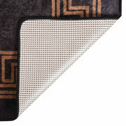 Vidaxl vloerkleed wasbaar 80x150 cm zwart en goudkleurig - afbeelding 3