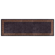 Vidaxl vloerkleed wasbaar 80x300 cm zwart en goudkleurig - afbeelding 2