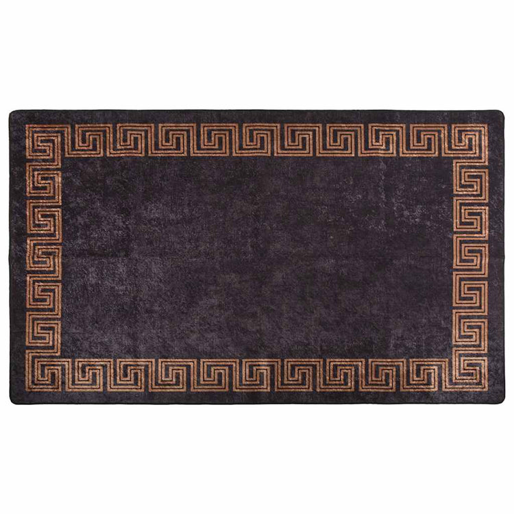 Vidaxl vloerkleed wasbaar 120x180 cm zwart en goudkleurig