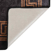 Vidaxl vloerkleed wasbaar 120x180 cm zwart en goudkleurig - afbeelding 3