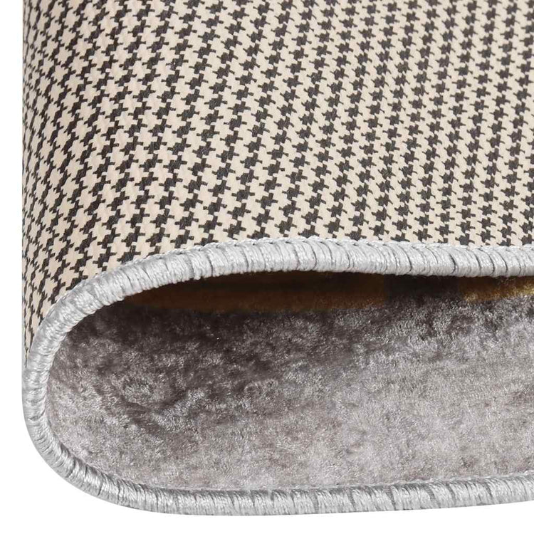 Vidaxl vloerkleed wasbaar anti-slip ø120 cm grijs