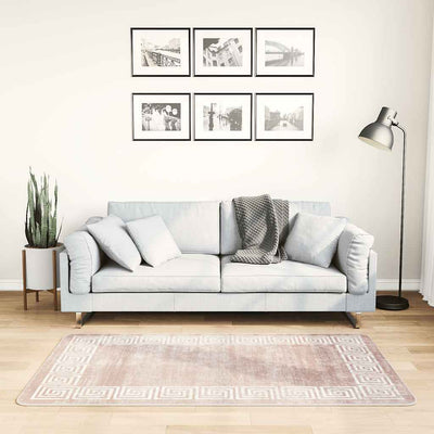 Vidaxl vloerkleed wasbaar 80x150 cm beige
