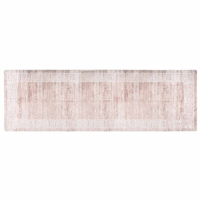 Vidaxl vloerkleed wasbaar 80x300 cm beige