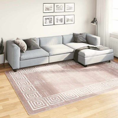 Vidaxl vloerkleed wasbaar anti-slip 190x300 cm beige