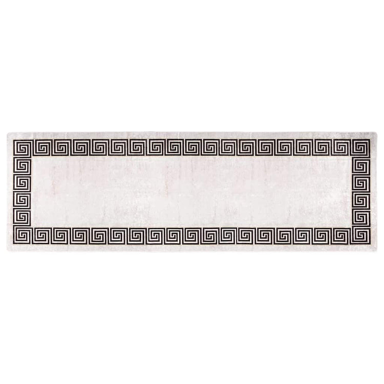 Vidaxl vloerkleed wasbaar anti-slip 80x300 cm lichtbeige
