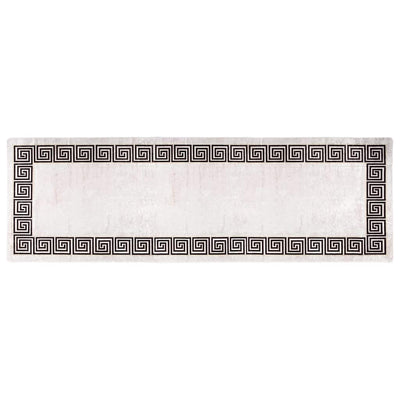 Vidaxl vloerkleed wasbaar anti-slip 80x300 cm lichtbeige