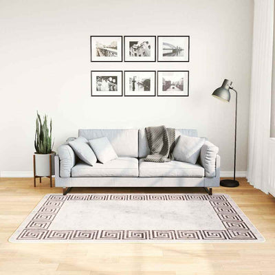 Vidaxl vloerkleed wasbaar 120x180 cm lichtbeige