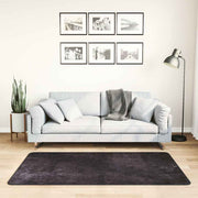 Vidaxl vloerkleed wasbaar 80x150 cm antracietkleurig - afbeelding 1