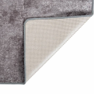 Vidaxl vloerkleed wasbaar 80x150 cm grijs