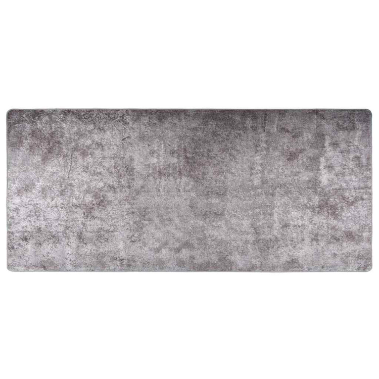 Vidaxl vloerkleed wasbaar 80x300 cm grijs