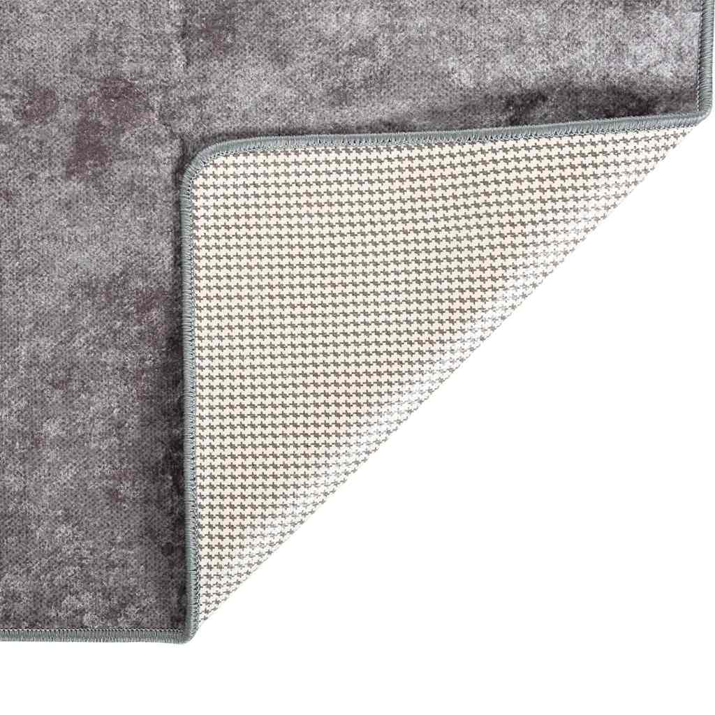 Vidaxl vloerkleed wasbaar 160x230 cm grijs
