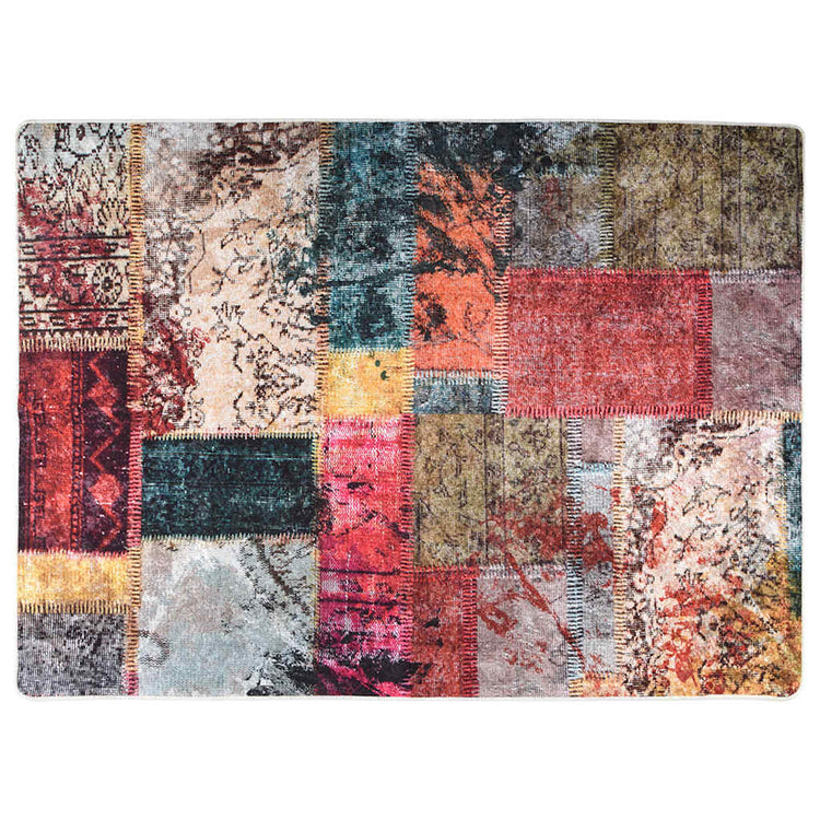 Vidaxl vloerkleed wasbaar patchwork 120x180 cm meerkleurig