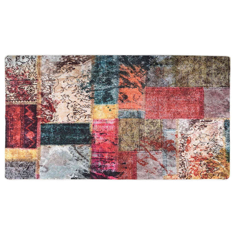Vidaxl vloerkleed wasbaar patchwork 190x300 cm meerkleurig