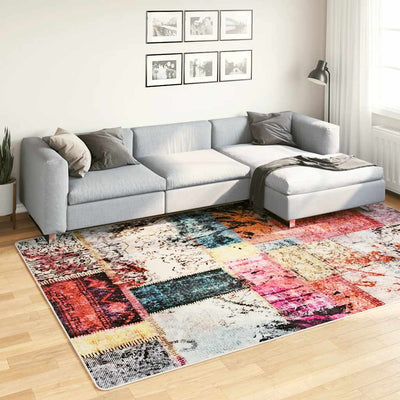 Vidaxl vloerkleed wasbaar patchwork 190x300 cm meerkleurig