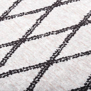 Vidaxl vloerkleed wasbaar 80x300 cm wit en zwart - afbeelding 2