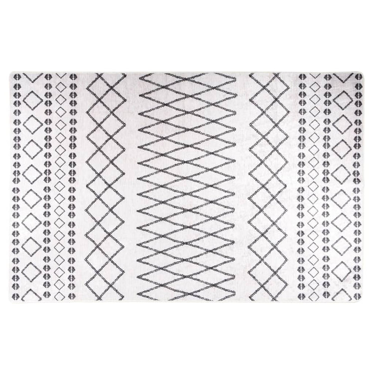 Vidaxl vloerkleed wasbaar 160x230 cm zwart en wit