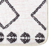 Vidaxl vloerkleed wasbaar 160x230 cm zwart en wit - afbeelding 2