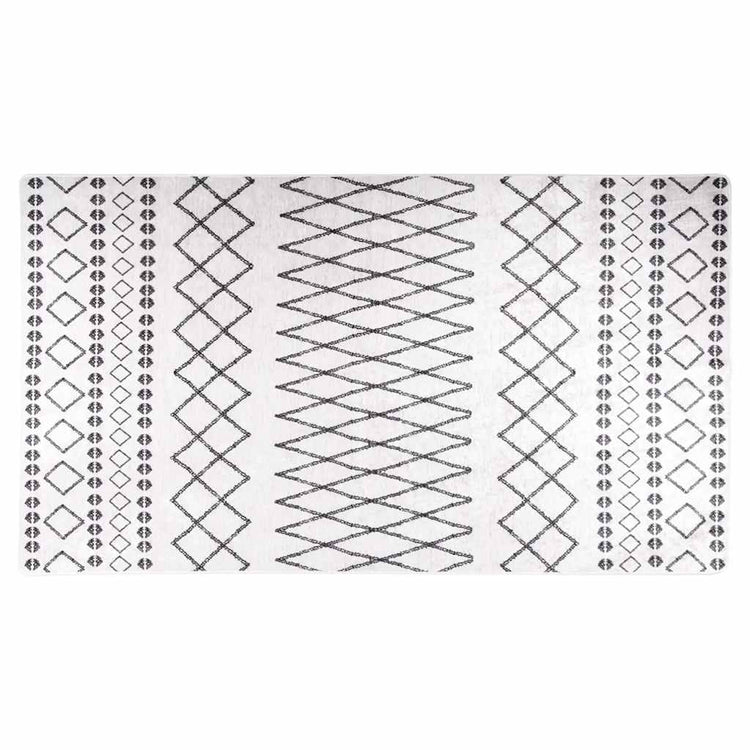 Vidaxl vloerkleed wasbaar 190x300 cm zwart en wit