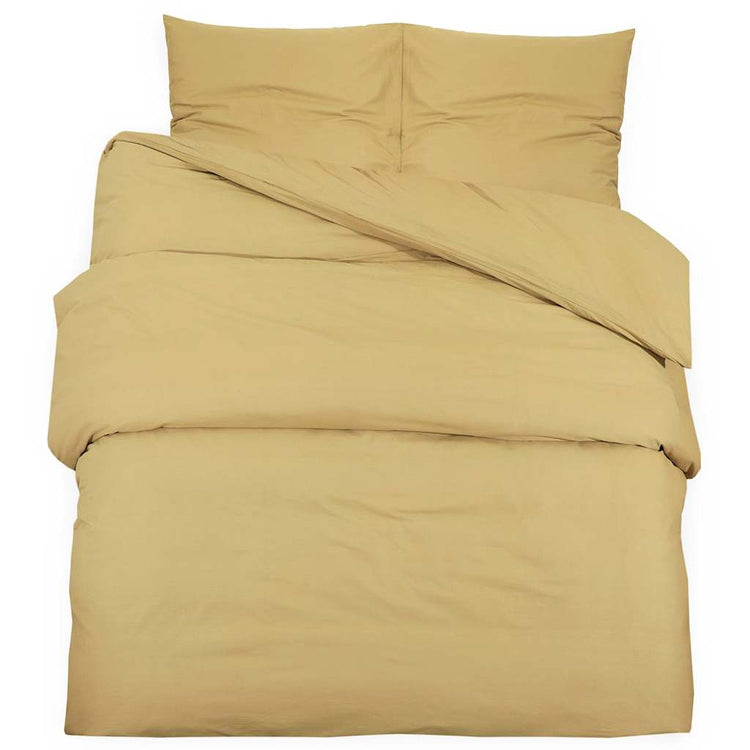 Vidaxl dekbedovertrekset lichtgewicht 260x240 cm microvezel taupe