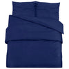 Vidaxl dekbedovertrekset 155x220 cm microvezel marineblauw