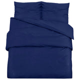 Vidaxl dekbedovertrekset 155x220 cm microvezel marineblauw - afbeelding 2