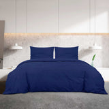 Vidaxl dekbedovertrekset 155x220 cm microvezel marineblauw - afbeelding 3