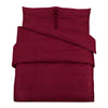 Vidaxl dekbedovertrekset lichtgewicht 135x200 cm microvezel bordeaux