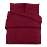 Vidaxl dekbedovertrekset lichtgewicht 135x200 cm microvezel bordeaux - afbeelding 2