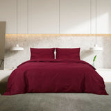 Vidaxl dekbedovertrekset lichtgewicht 135x200 cm microvezel bordeaux - afbeelding 3