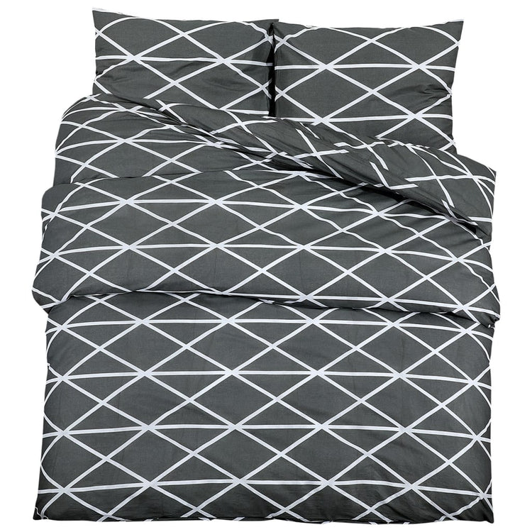 Vidaxl dekbedovertrekset 240x220 cm katoen grijs