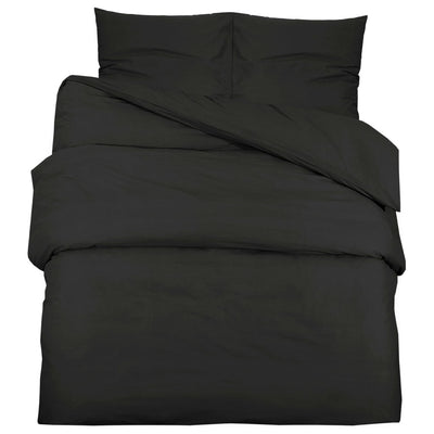 Vidaxl dekbedovertrekset 225x220 cm katoen zwart
