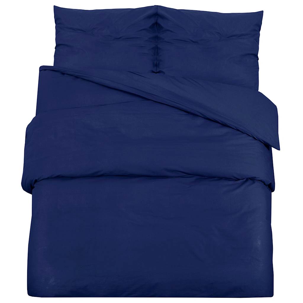 Vidaxl dekbedovertrekset 240x220 cm katoen marineblauw