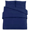 Vidaxl dekbedovertrekset 140x200 cm katoen marineblauw