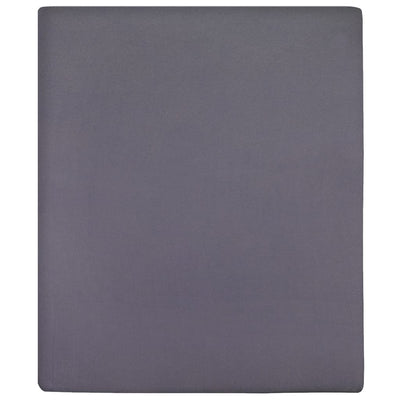 Vidaxl hoeslakens 2 st jersey 100x200 cm katoen antracietkleurig