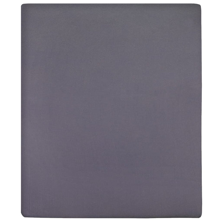 Vidaxl hoeslaken jersey 180x200 cm katoen antracietkleurig