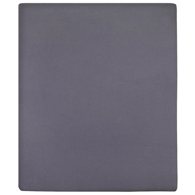 Vidaxl hoeslakens 2 st jersey 180x200 cm katoen antracietkleurig
